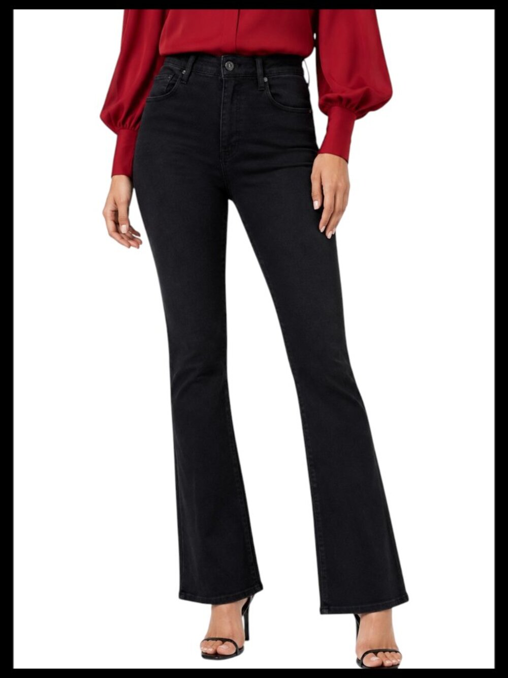 FRAME The Reboot Jeans Levitate Black High Rise Bootcut 27